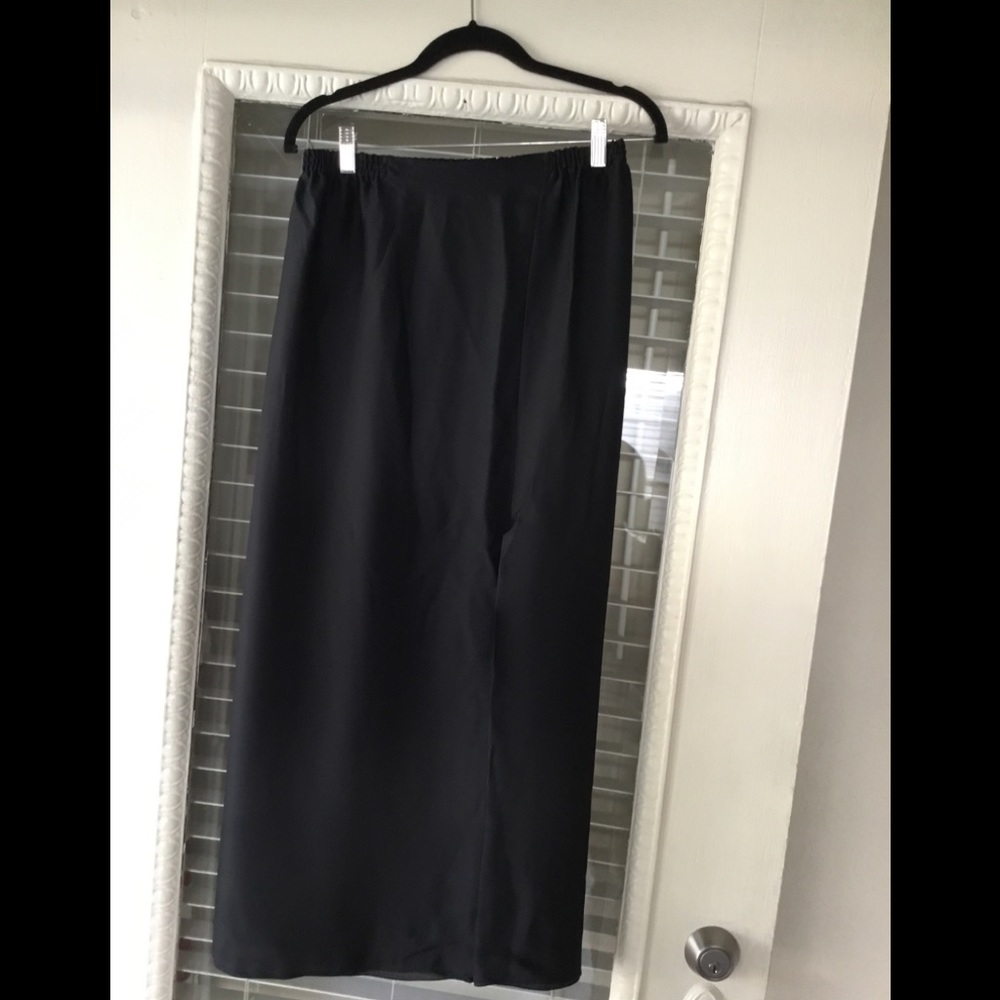 SOLD!! ELEGANT CLASSIC DUSAN BLACK SILK MAXI SKIRT